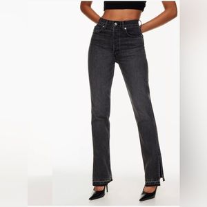 Aritzia EB DENIM Unraveled Two Jean High-Rise Split Hem Jeans